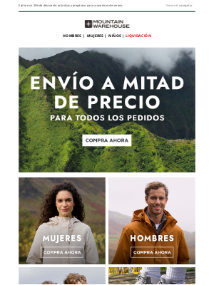 Mountain Warehouse (Spain) - ¡Envío a mitad de precio empieza ahora!🚨