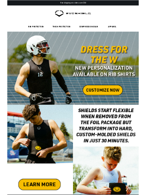 Wilson Sporting Goods Co. - New Customizable Rib Shirts