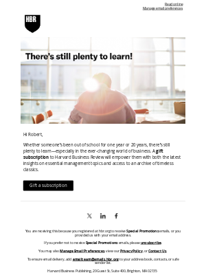 Harvard Business Review - Learning never stops with HBR