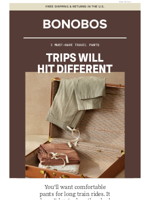 Bonobos - Travel Pants You Can Wear Anywhere