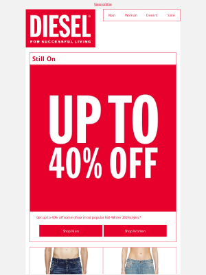 Diesel - Up To 40% Off | End Of Season Sale