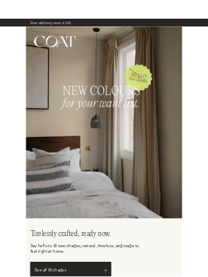 COAT Paints - NEW SHADES: Available Now