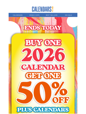 Calendars - 50% off your 2nd calendar 😍