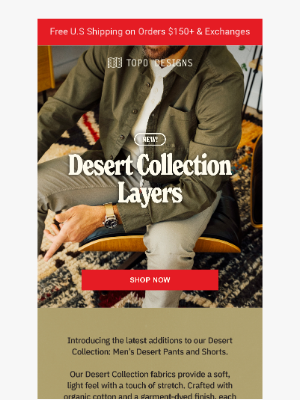 Topo Designs - 🌵 Desert Collection - Now in Pants + Shorts