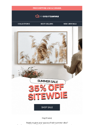 MyGreatCanvas - Summer Sale: 35% OFF is Live !