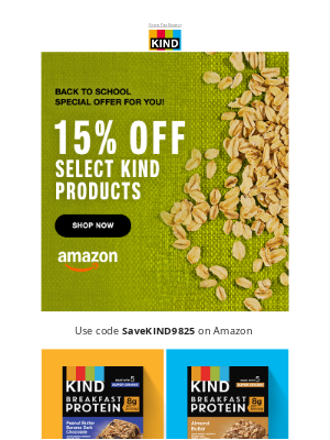 KIND Snacks - Don't miss your back-to-school offer! 🎒✨