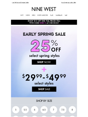 Nine West - STARTS TODAY: 25% OFF Spring-Ready Styles🌷