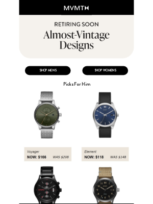 MVMT Watches - Retiring Soon: Grab Yours Now
