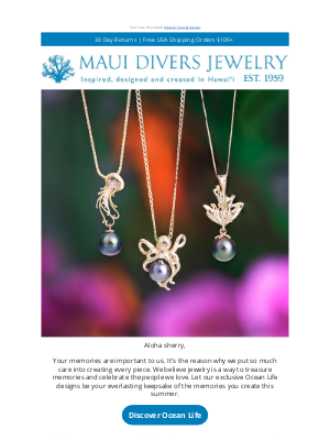 Maui Divers Jewelry - Treasure Your Summer Memories ☀️