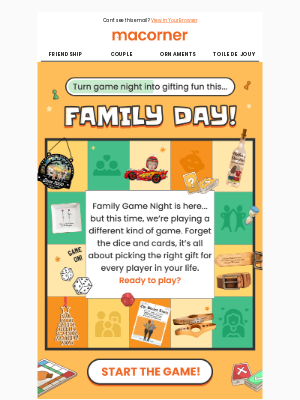 Macorner - Get ready for Family Gift Game Night, Donald!  🎲