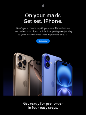 Apple - Get ready today for iPhone pre-order.