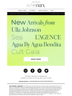 New L'AGENCE, Cult Gaia & More