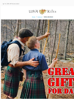 USA Kilts - SALE On Father’s Day Gifts!