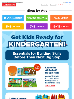Lakeshore Learning - 4 Picks To Gear Up for Kindergarten!