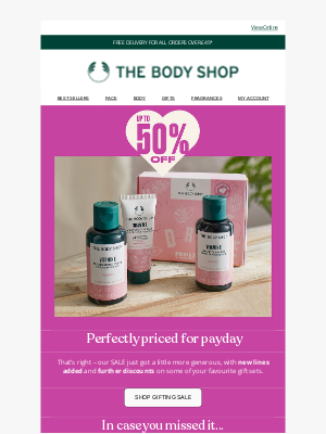 The Body Shop (United Kingdom) - Payday treat? Gifting just got even better 🎁