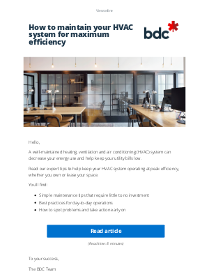 BDC (Canada) - Slash your utility bill with our HVAC maintenance tips