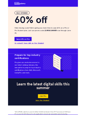 Codecademy - Summer sale extended 🌅