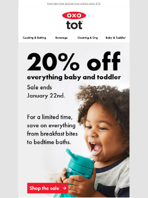 OXO - Save 20% on all Tot products for a limited time only