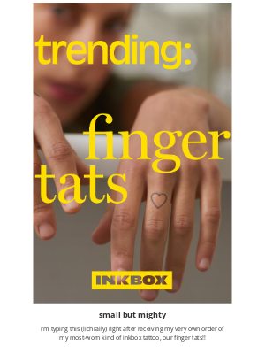 inkbox - trending: finger tats 🫶