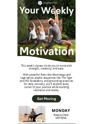 YogaWorks - 💪 Your weekly workout schedule is here