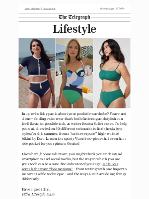 The Telegraph (United Kingdom) - I found the 6 most flattering swimsuits for summer