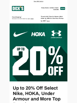 GameChanger Media, Inc. - YES!! 👏 Up to 20% off select Nike, HOKA, UA & more