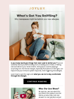 Joylux - New Allergies in Midlife?