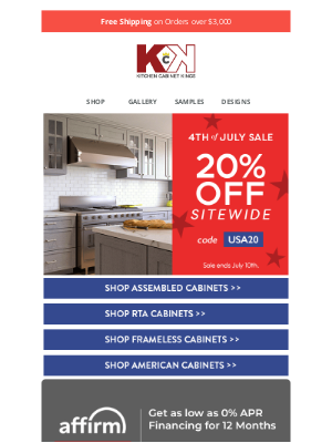 Kitchen Cabinet Kings - Fireworks and Savings: 4th of July Cabinet Sale