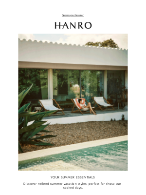 Hanro of Switzerland - Plan Your Perfect Summer Getaway