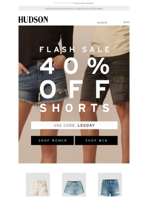 Hudson Jeans - Run, Don’t Walk: Shorts Are 40% Off