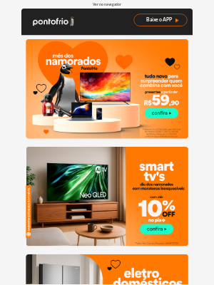 Pontofrio (Brazil) - Venha presentear o seu mozão! 🧡