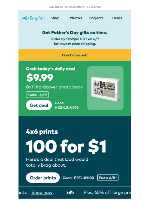 Snapfish - 👇 New deal just dropped—save 75% on it!
