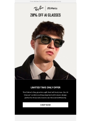 Ray-Ban - 20% Off AI Glasses