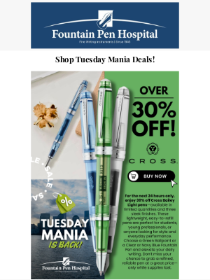 FountainPenHospital - Cross Bailey Light Tuesday Mania & Father's Day Special!