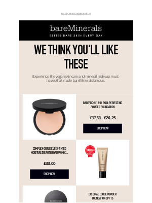 Bare Minerals (United Kingdom) - Made for you: Pure, skin-loving faves