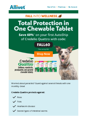 Allivet - 60% Off Protection from 6 Types of Parasites