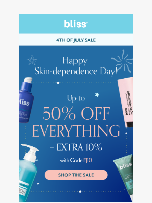 Bliss - Fireworks & flawless skin: Up to 50% off🎉