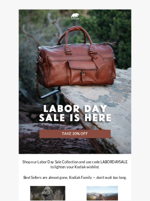 Kodiak Leather Co. - Hey Kodiak Family, Labor Day Sale is here! 🛍️