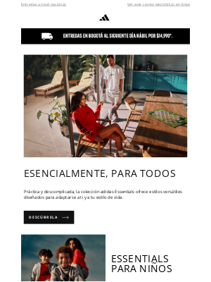 Adidas (Colombia) - Las tres rayas acaban de llegar a tu inbox — para entrenar, descansar o estrenar.