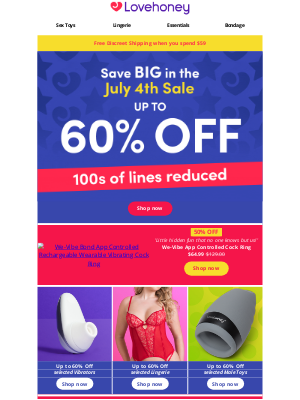 Lovehoney - 100s of HUGE markdowns | July 4th SALE 🔔
