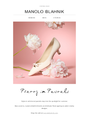 Manolo Blahnik - Pretty in Pastels | Shop the Edit