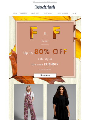 ModCloth - For Friends & Family - Up to 80% Off