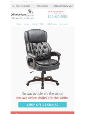 Office Furniture - No Two People Are the Same