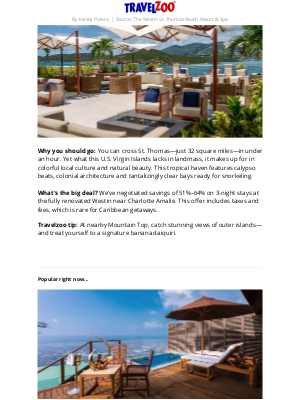 Travelzoo - $799—Virgin Islands oceanview getaway, up to 64% off