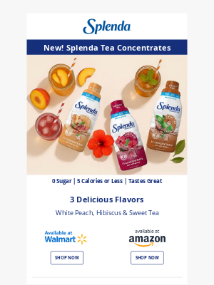 New! Splenda Tea Concentrates