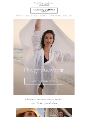 The White Company - Boarding pass at the ready
