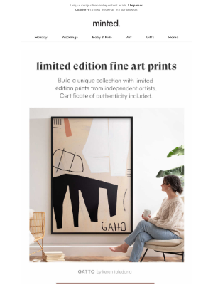 Minted - Explore artwork with a limited print run of 350.