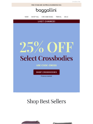 baggallini - Crossbody Countdown: 25% off Ends Tonight