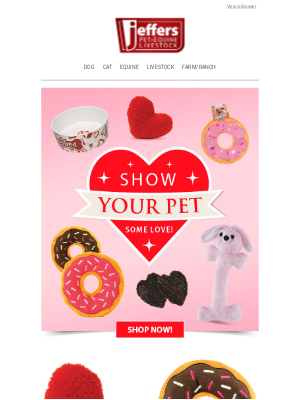 Jeffers Pet Supplies - Show Your Pet Some Valentine's Day Love❤