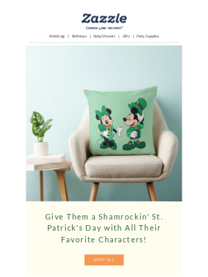 Zazzle - Lucky Them: Celebrate with Their Fave Characters! 🍀